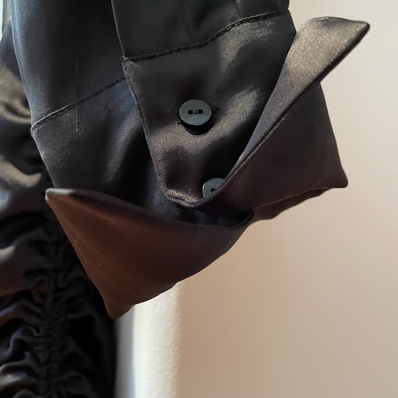 Zara Black Satin Rushed Mini Dress😉 - Picture 5 of 7